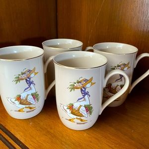 Otagiri Japan Gilded Goose Mug set of 4